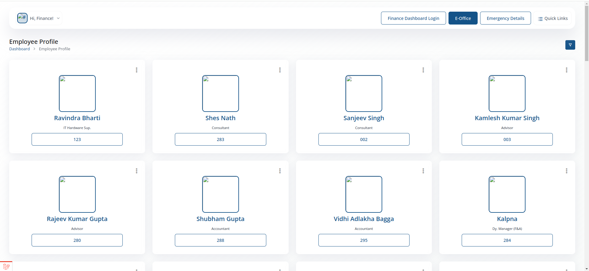 Employee Profile screenshot